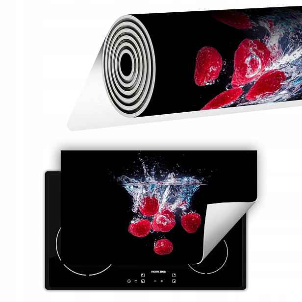 Vinylová Krytka Na Sporák 90x52 Černá malina