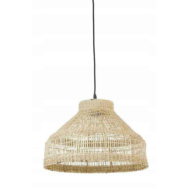 Závěsné stropní svítidlo s přírodním boho lustrem do obývacího pokoje 45 cm