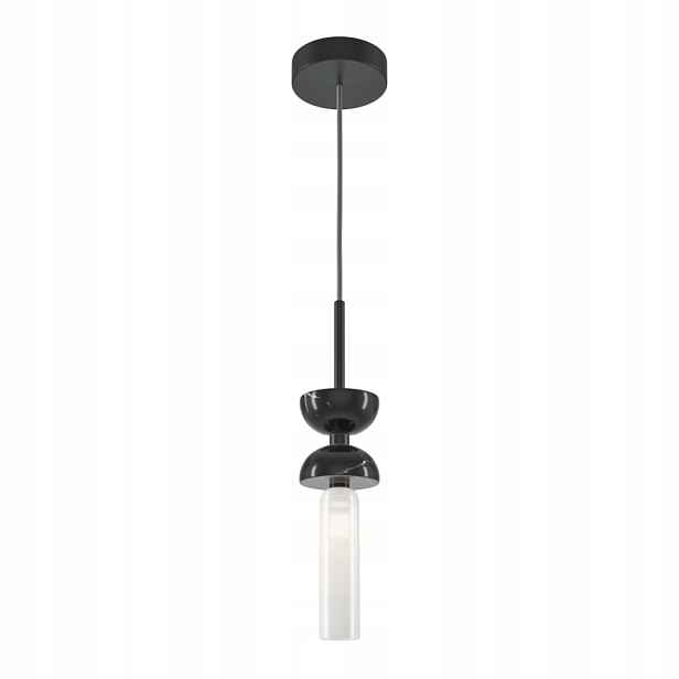 Maytoni Závěsná lampa Kyoto černá 1xG9 mramorová skleněná trubice 28W