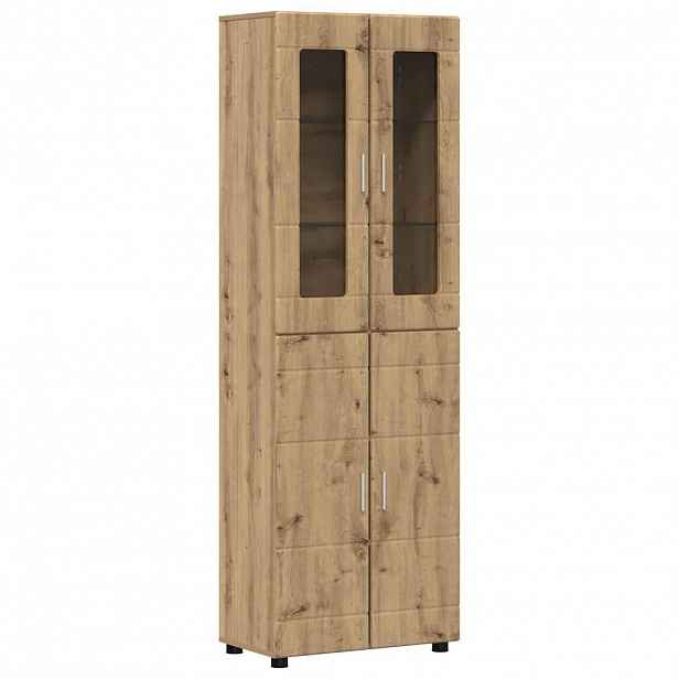 vidaXL Vysoký bufet FLORIN 60 x 35 x 182 cm Artisanový dub