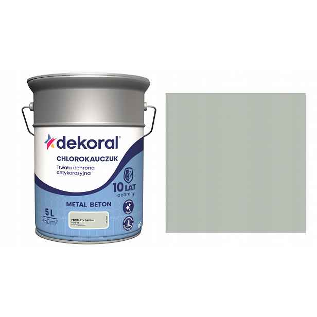 Dekoral Chlorokaučuk Na Kov A Betonu 5L Popelavý Střední RAL7038