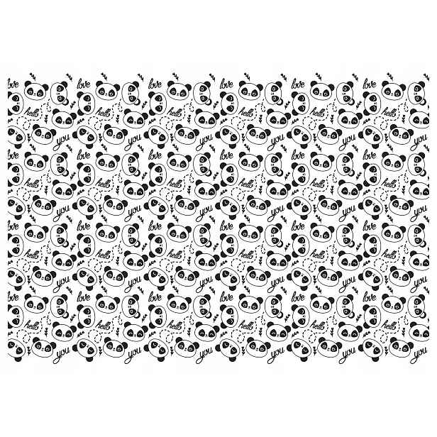 Fototapeta Pandy Love Hello Srdce Nápisy pro děti Bílá 208x146 lepidlo