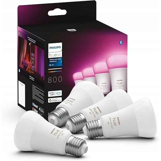 Led žárovky Philips Hue White and Colour Ambiance E27 800 lm 4 ks