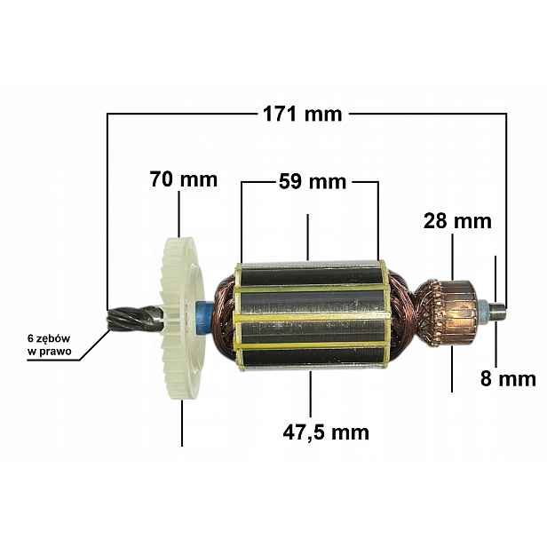 Oběžné kolo pro vrtací kladivo Einhell BBH-1100 6 zubů (jk 265)