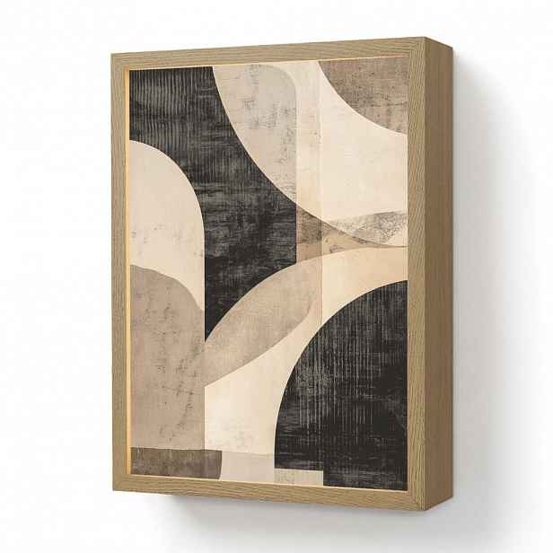 OnlyWow NÁSTĚNNÁ LAMPA S AKUMULÁTOREM Abstraktní - Tvary - Moderní - Béžová 30x40 cm