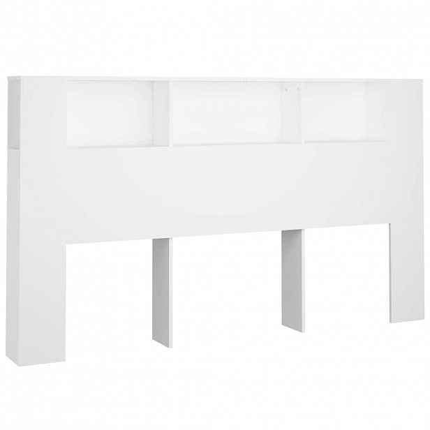 vidaXL Čelo postele s úložným prostorem bílé 180 x 18,5 x 104,5 cm
