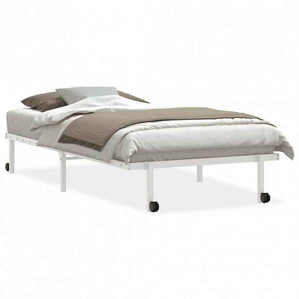 vidaXL Rám postele bez matrace skládací bílý 107x203 cm ocelový