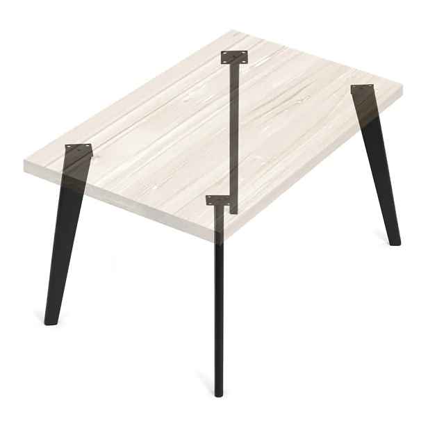 Autronic Nohy k jídelnímu stolu TL-F1005 BK – černé, 4 ks