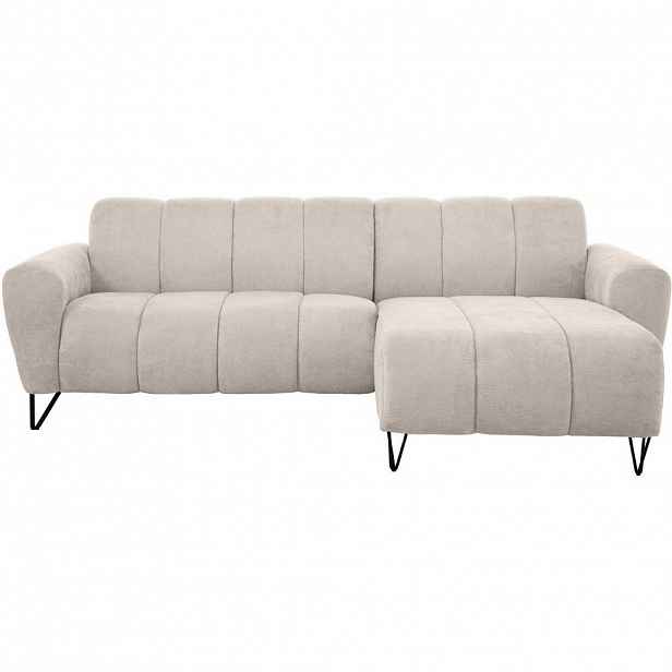 Beautysofa ROHOVÁ pohovka Volare Mini bez funkce spaní, béžová, pravá, látka Storm