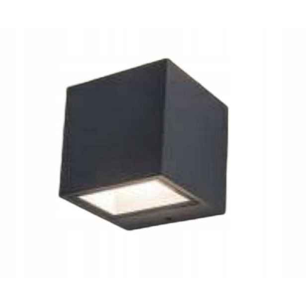 Fasádní lampa venkovní nástěnné horní a spodní část černá, moderní Lutec