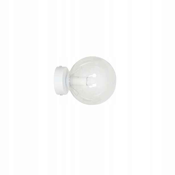 Nástěnná lampa Rossi E14 10W bílá/transparentní Emibig