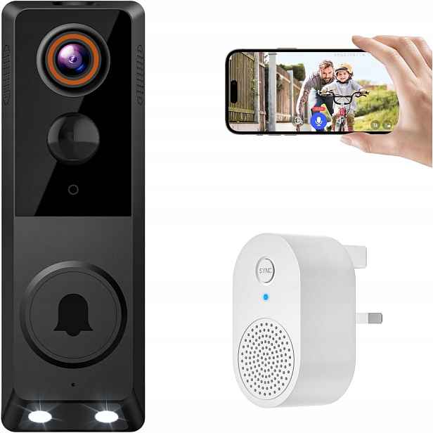 Videotelefonní kamera FineLuck, Wi-Fi, bezdrátová, Ai, noční barevný