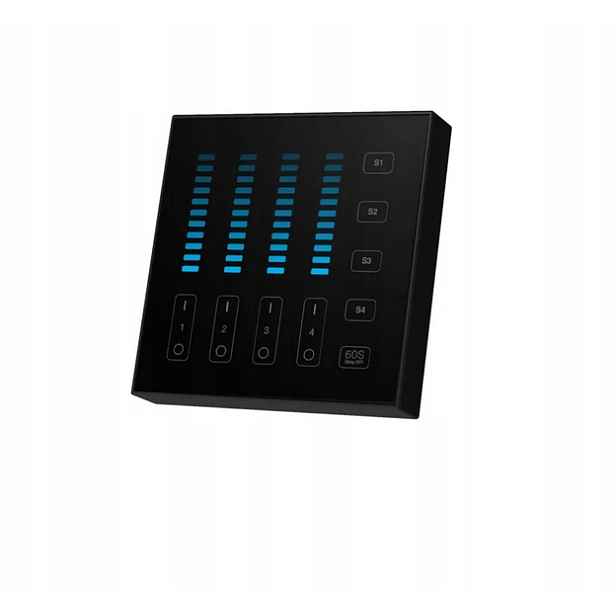 Miboxer Nástěnný ovladač Mono 4-zónový scénický panel Černý B5