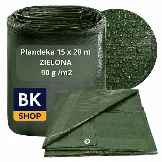 Plachta Hrubá 15x20 m Plachta Mrazuvzdorná Voděodolná Vyztužená Silná