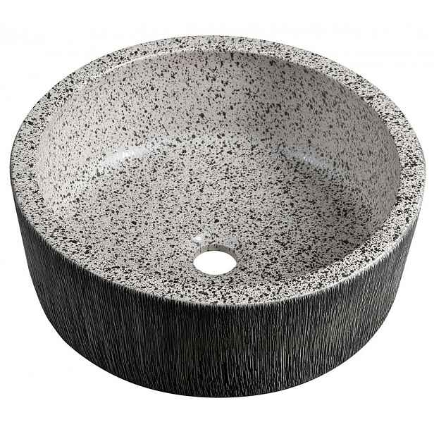 Sapho Priori - Umyvadlo na desku, průměr 41 cm, bez přepadu, šedá PI035