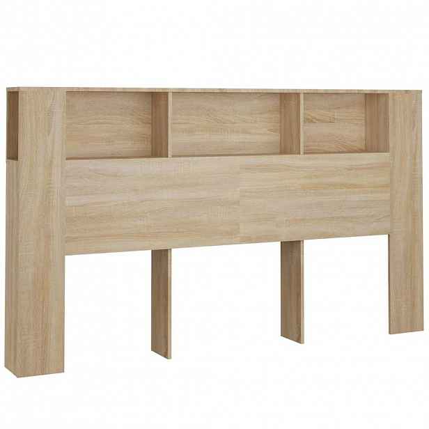 vidaXL Čelo postele s úložným prostorem dub sonoma 180x18,5x104,5 cm