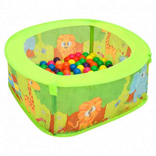 vidaXL Suchý bazén s 300 míčky pro děti 75 x 75 x 32 cm