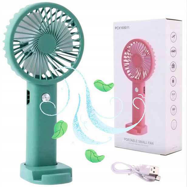 2X Ventilátor Do Ruky, Nabíjecí Usb Ruční Ventilátor