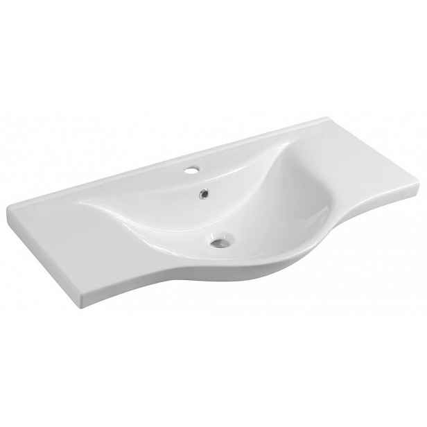 AQUALINE - ZARA 100 keramické umyvadlo nábytkové 99,5x46,5cm, bílá 10100