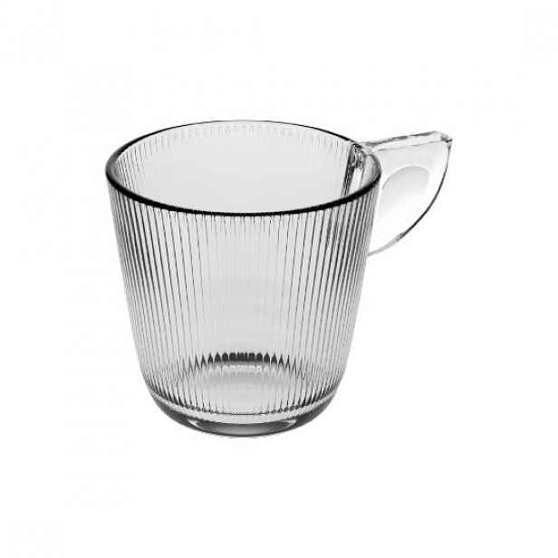 Cappuccino, vyrobený ze skla, 280 ml, "Some Lines" - Borgonovo