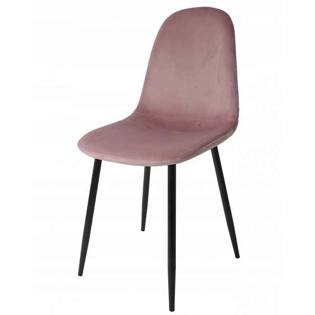 Křeslo Dankor Design dsw velur starorůžová černé