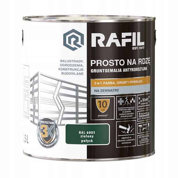 Rafil Přímo Na Rez 2,5L zelená Ral 6005 lesk