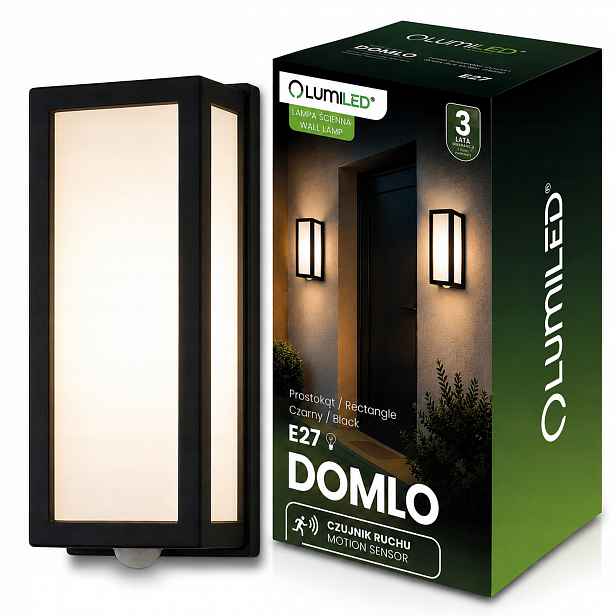 Venkovní nástěnné svítidlo s pohybovým senzorem E27 Led