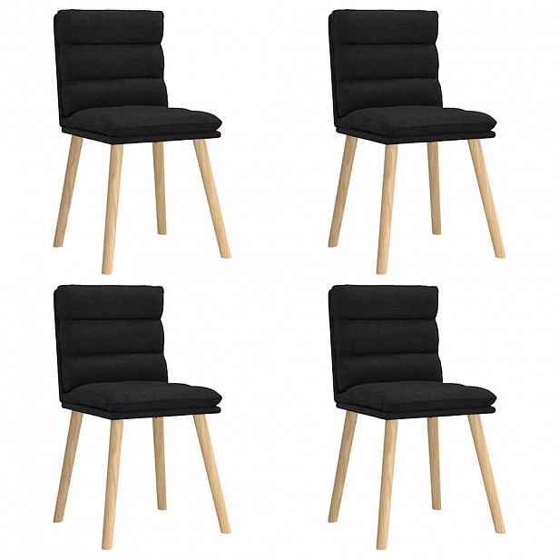 vidaXL Jídelní židle 4 ks černé textil