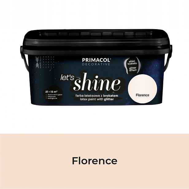 Primacol Let's Shine Barva Se Třpytkami Florence 2L Broskevní