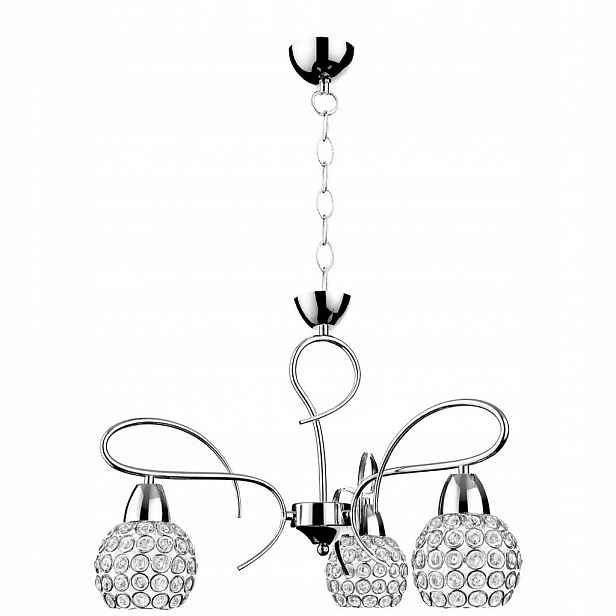 Závěsná lampa Stropní Svítidlo Chrom Lustr Křišťály Závěsná