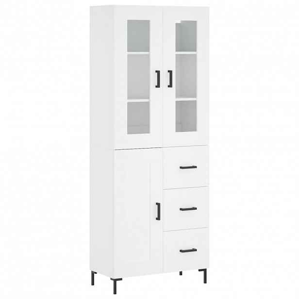 vidaXL Skříň highboard bílá 69,5 x 34 x 180 cm kompozitní dřevo