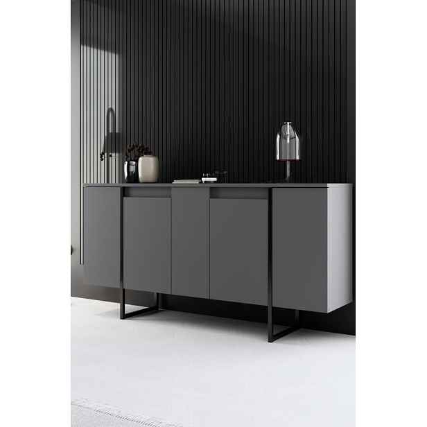 Konzolový stolek Luxe - Anthracite, Black