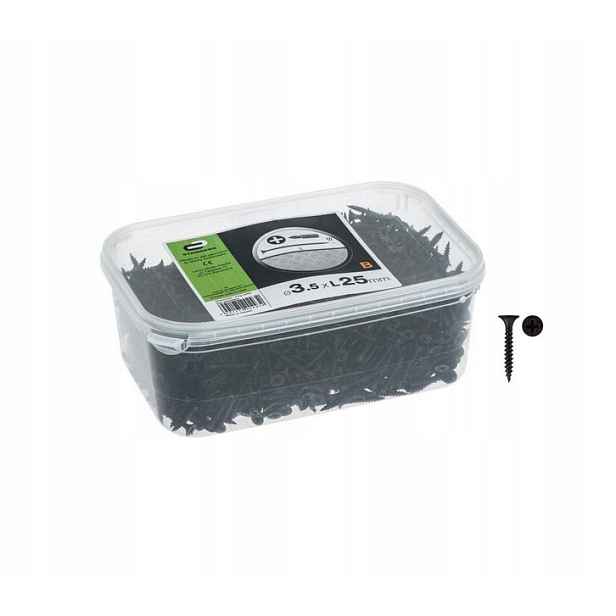 Šrouby 3,5 x 25 mm balení 2 kg fosfátované, černé