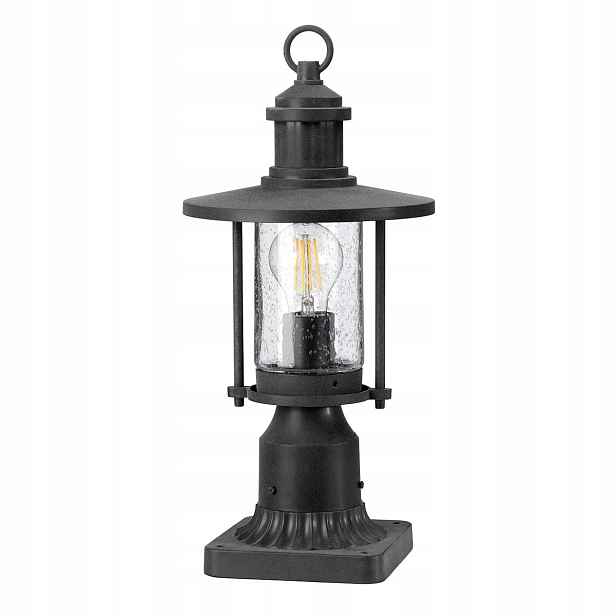 Venkovní stojací lampa soklová, zestárlý zinek, rustikální, 44 cm, Kichler