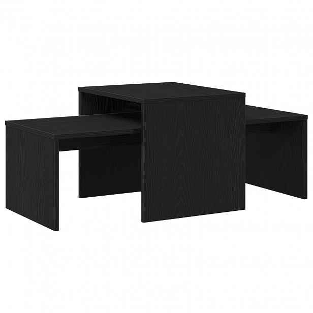 vidaXL Hnízdové stolky Černý dub 100 x 48 x 40 cm Kompozitní dřevo