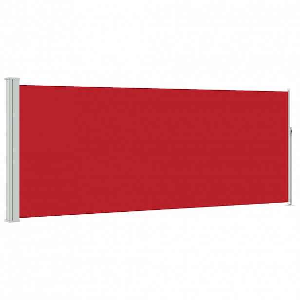vidaXL Zatahovací boční markýza / zástěna 117x314 cm červená