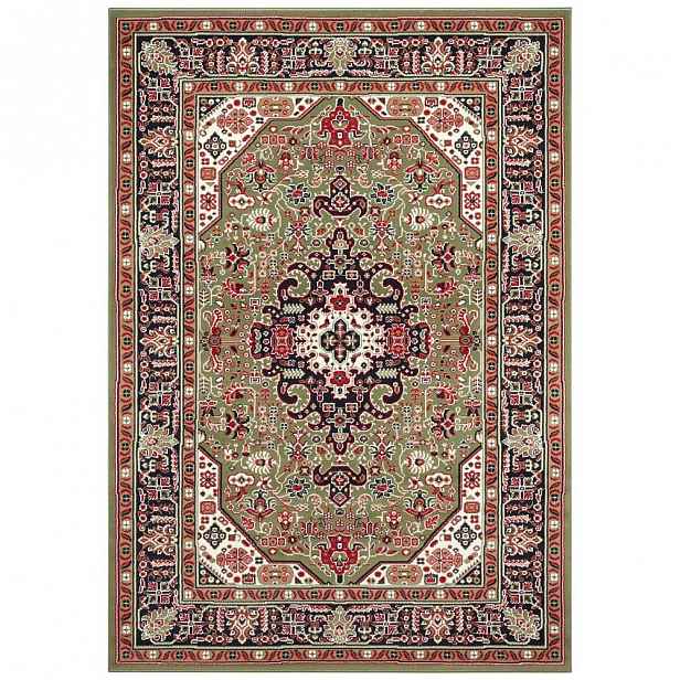 Zelený koberec Nouristan Skazar Isfahan, 80 x 150 cm