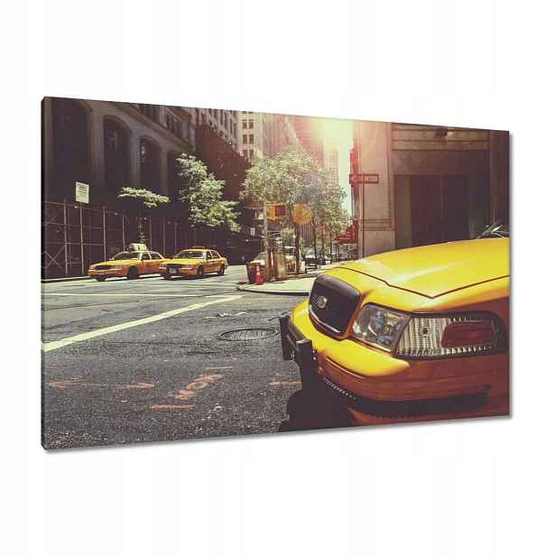 Obrazy 120x80 Žluté taxíky Taxi Taksi