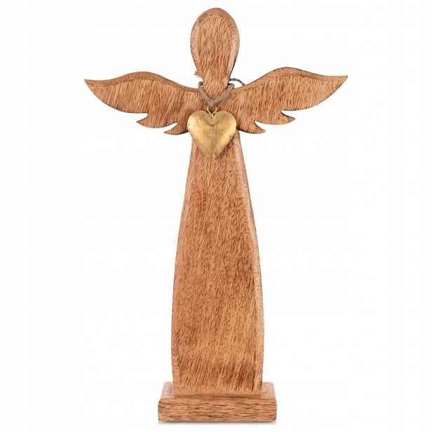 Dřevěná figurka anděl Mango 42 cm