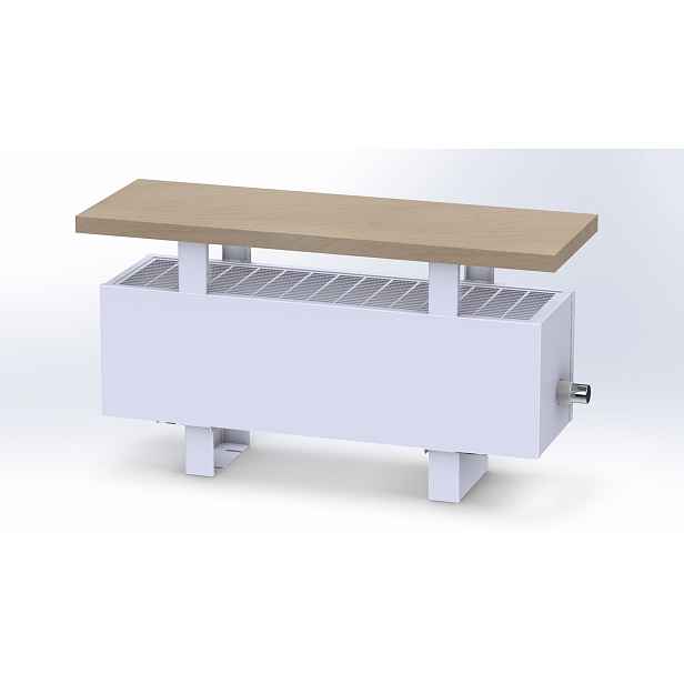 Konvektor stojící Boki OnFloor WDF 280×1600×236 mm RAL 9016 s držáky desky