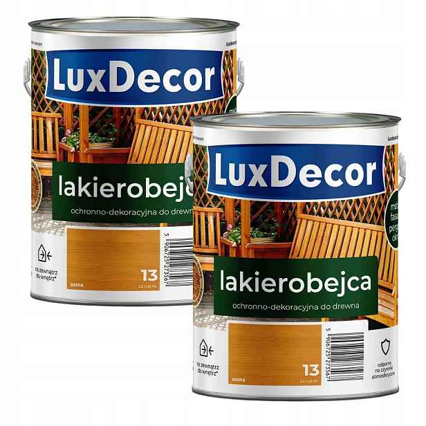 Sada 2 Ks – Luxdecor Dekorativní Lakovna Na Dřevo 2,2 L Borovice