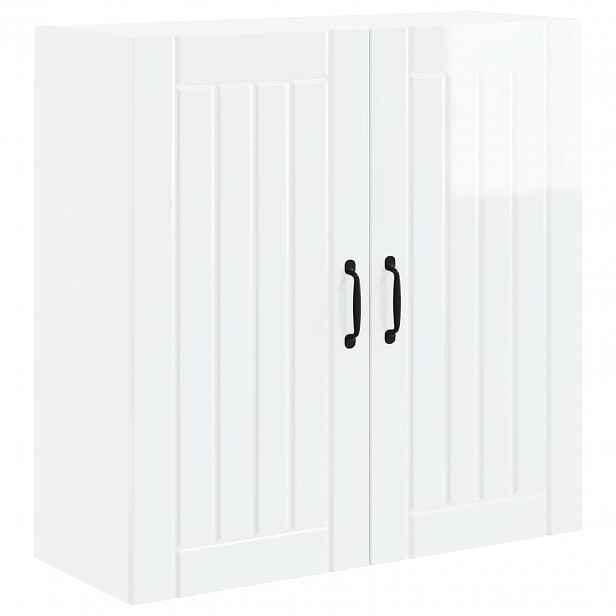 vidaXL Nástěnná skříňka LUCCA Bílá s vysokým leskem 80 x 31 x 80 cm