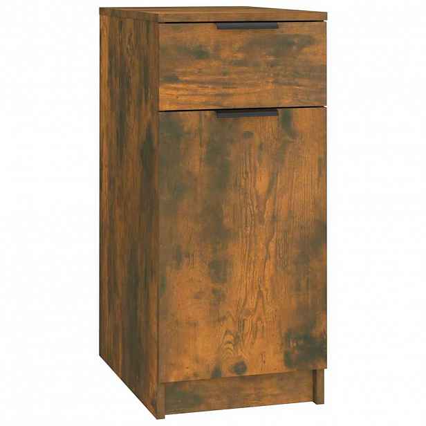 vidaXL Skříňka k psacímu stolu kouřový dub 33,5 x 50 x 75 cm kompozit