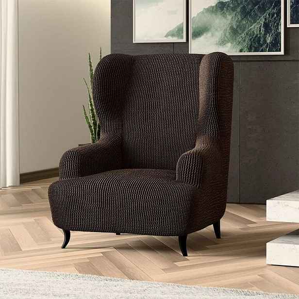 Bielastické potahy COSTINA tabáková křeslo ušák (š. 60 - 110 cm)