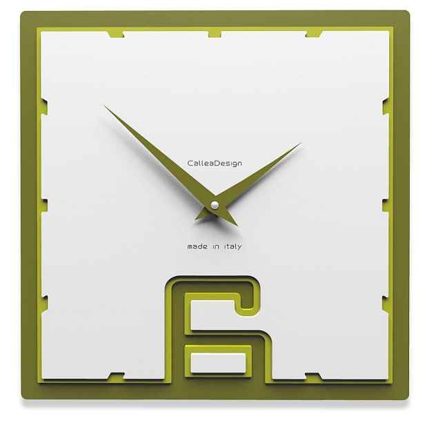 Hodiny CalleaDesign 10-004-54 Breath 30 cm zelená oliva