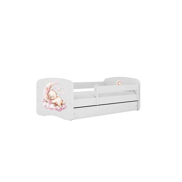 Kocot kids Dětská postel Babydreams medvídek bílá, varianta 70x140, bez šuplíků, s matrací