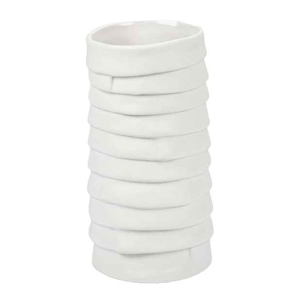 Bílá porcelánová ručně vyrobená váza Ribbon – Mette Ditmer Denmark