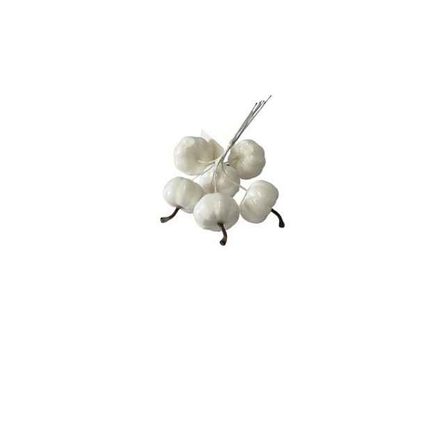dekorace DÝNĚ bílé svazek se 6ks (d4cm), 10cm, plast