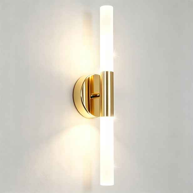Nástěnné Led svítidlo 5W 40cm Zlaté Kované Železo Sklo Moderní Lineární Svítidlo