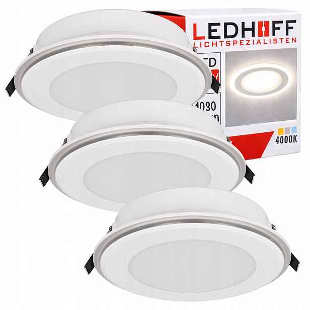 Stropní Led svítidlo 3x Podomítková lampa Spot Denní světlo bílá Silná